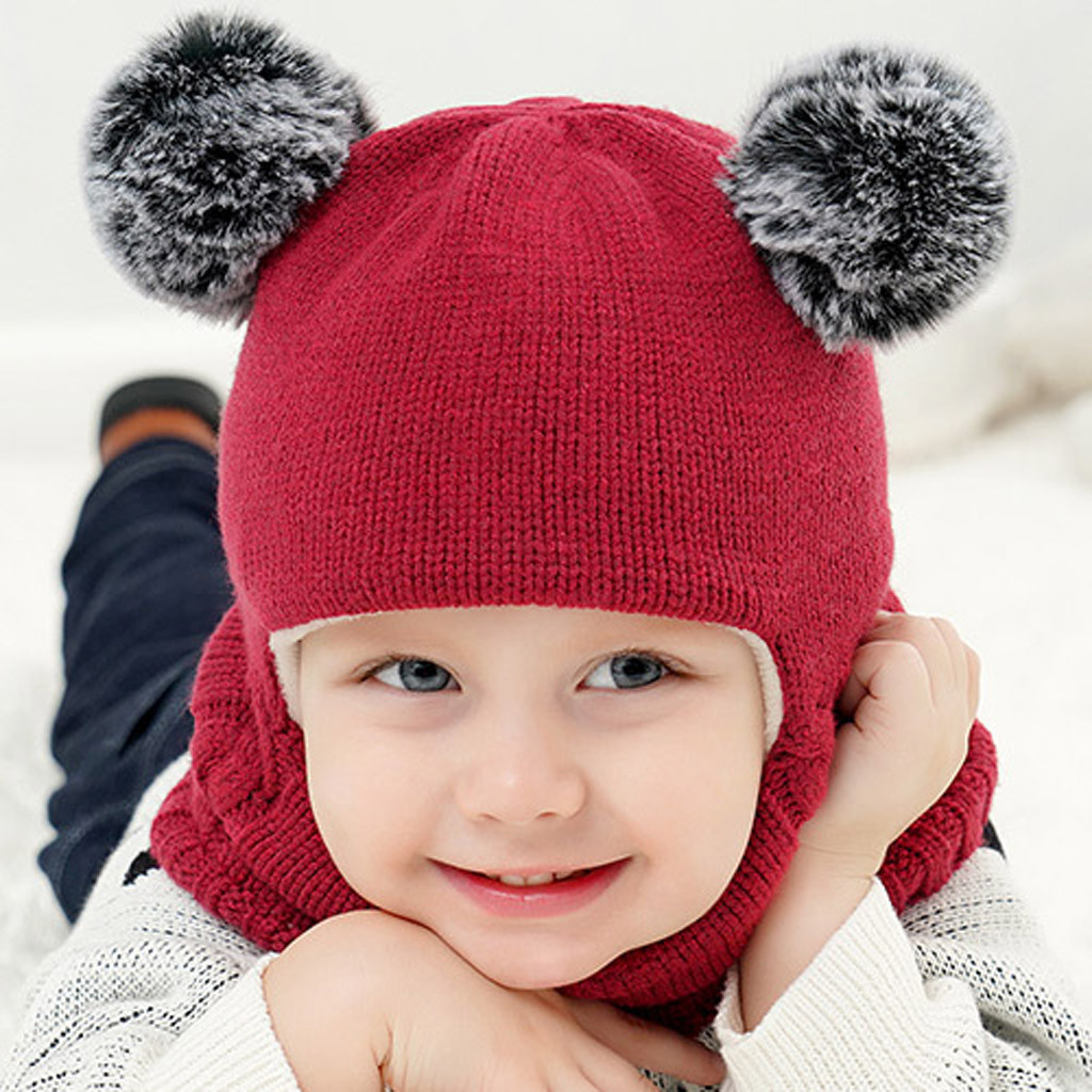 Детская теплая шапка