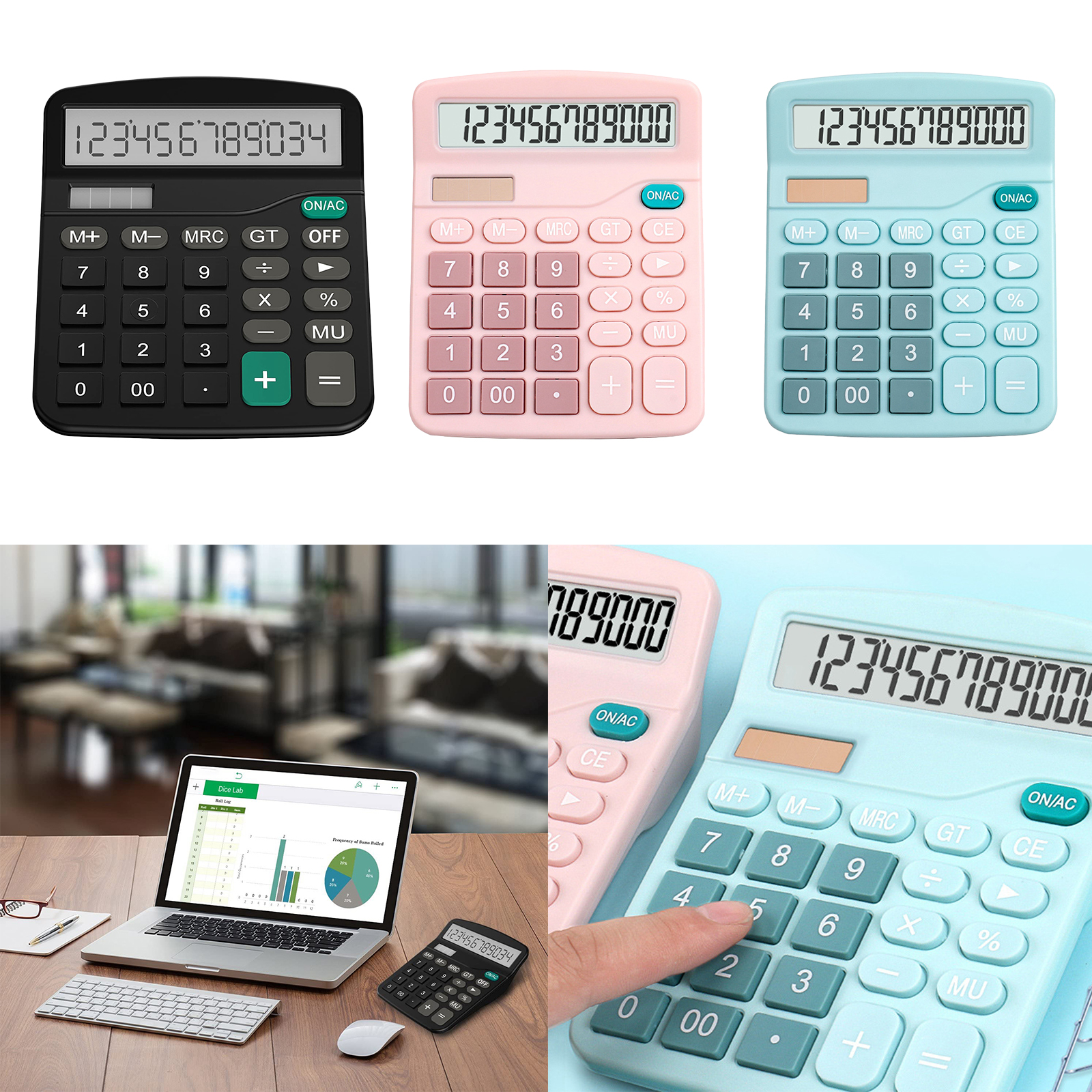 Dual Power with Sound Business & Accounts 8 Digits Display Desktop Calculator 
