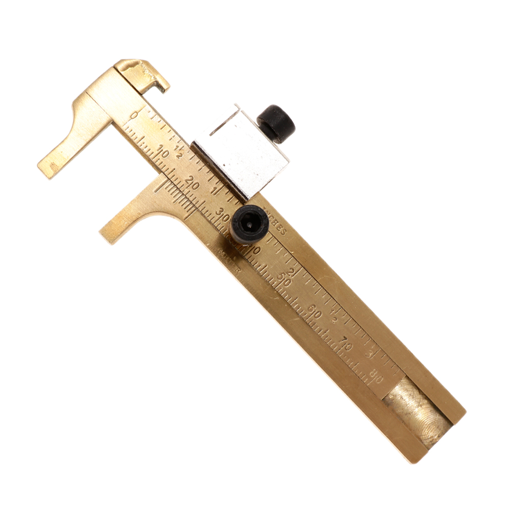 sliding vernier caliper brass metal measure ruler gauge scale