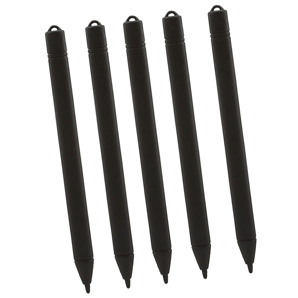 5x Black Replacement Stylus Pen Pencil for LCD Writing Tablet Drawing Pad Message Boards Electronics for Kids