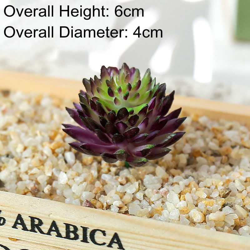 Description Picture 5 of itemMini Artificial Succulents Plants Home Garden Bathroom Decoration Green Plastic Fake Plants Decktop Small Bonsai Round Ball