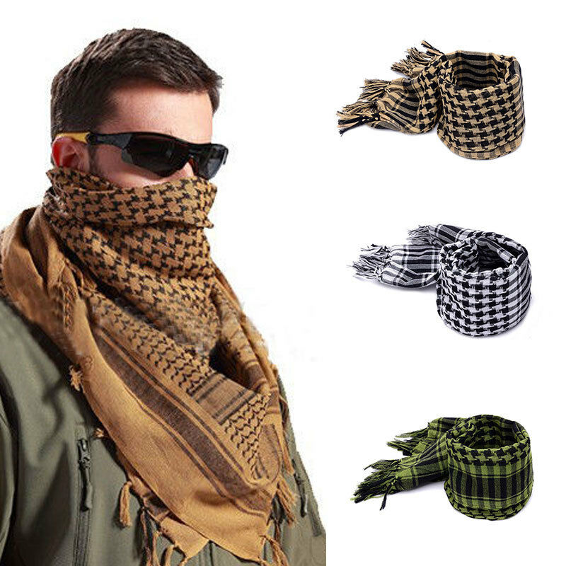 Military Army Shemagh Tactical Desert Keffiyeh Scarf 100/% Cotton Scarves Roman