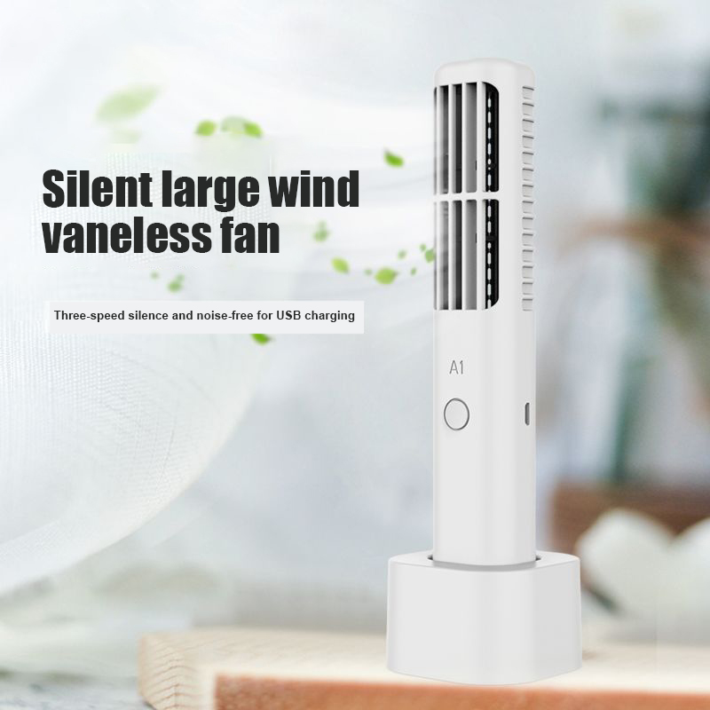 newly portable handheld usb fan leafless ultra-silent desktop