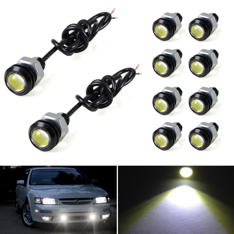 Biqing 4PCS 18mm LED Eagle Eye Bianco,9W LED Nebbia per Auto DRL Luce di Marcia Diurna Coda Backup Light Car Motor Clearance Marker luci LED 
