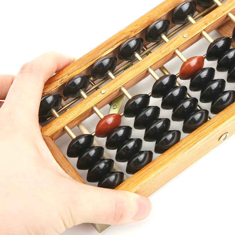 Japanese Soroban Abacus Wooden Frame Beads Classic Ancient Student Calculator