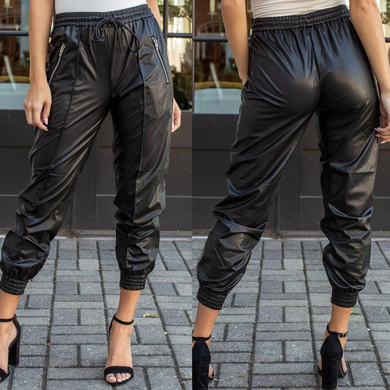 leather cargo pants womens