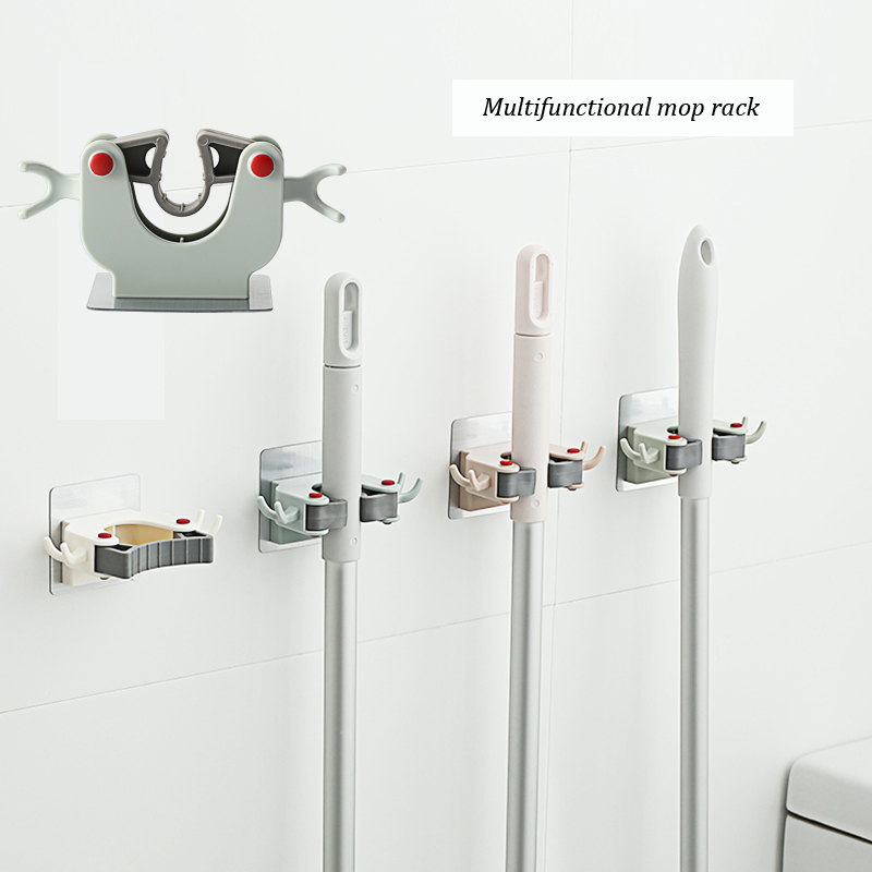Soporte organizador de fregona montado en la pared gancho para escoba