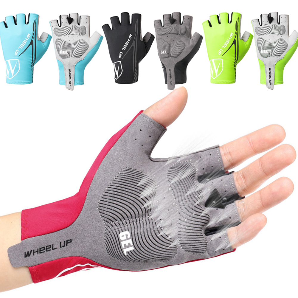 Mittens glove outdoor sport cycling bicycle gel palm protection velcro