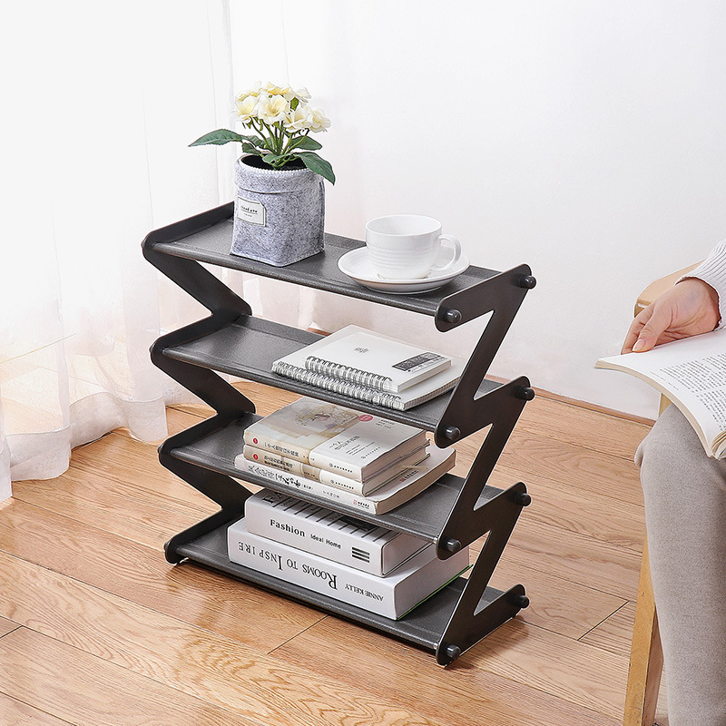 Home 4 Tier Shoes Shelf For 8 Pairs Of Shoes Hard Plastic Metal Cloth Shoes Storage Rack Easy To Assemble Worldwide Fast Shipping