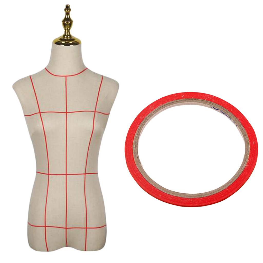 Description Picture 5 of item10 Pcs Draping Tape 3mm Mannequin Pattern Making Sewing Whiteboard Marking Tape Artist Dress Form Warning Drawing Grid Line