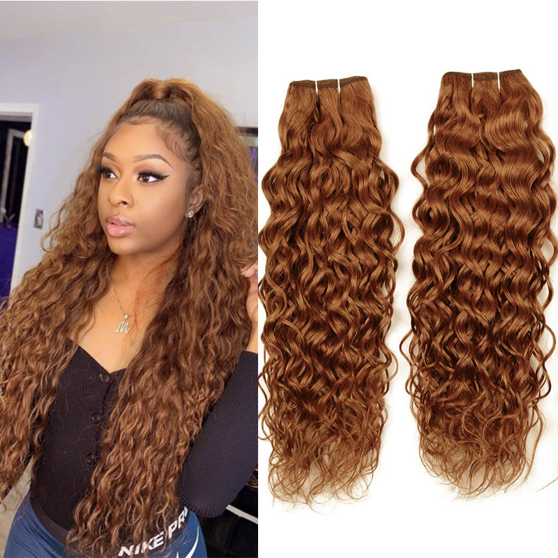Ienvy Colored 30 Brazilian Hair Weave Bundles Ginger Blonde Water