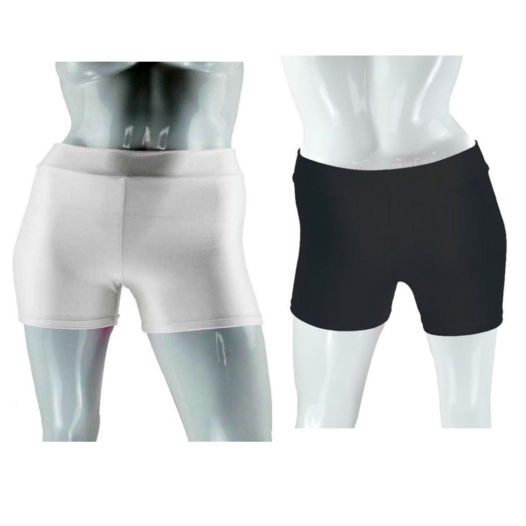 white spandex biker shorts