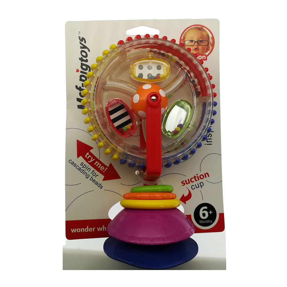 1pc Baby Rainbow Ferris Wheel Rotating Windmill Toddler Suction High Chair Toy