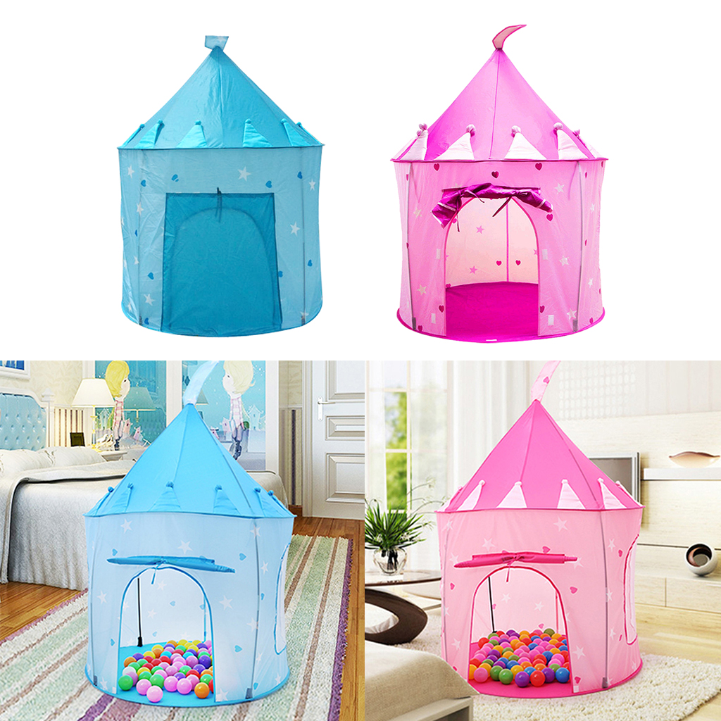 Girls Pink Play Tent Teepee Kids Playhouse Sleeping Dome Portable Outdoor Toys 