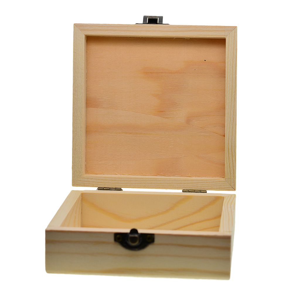 2pcs Plain Nature Boîte de rangement en bois Bijoux Craft Handmade Soap 