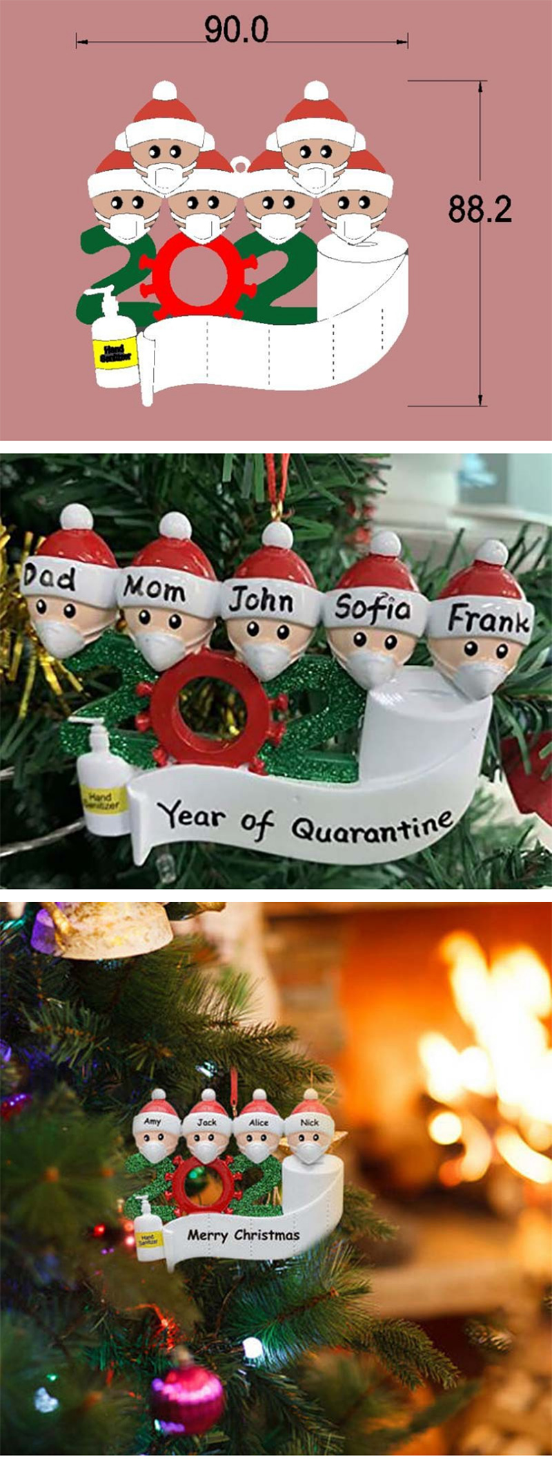 DIY Congratulations Hanging Ornaments Mask Snowman Pendent Christmas