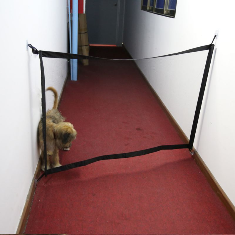 Puerta retráctil para mascotas, puerta de seguridad plegable portátil