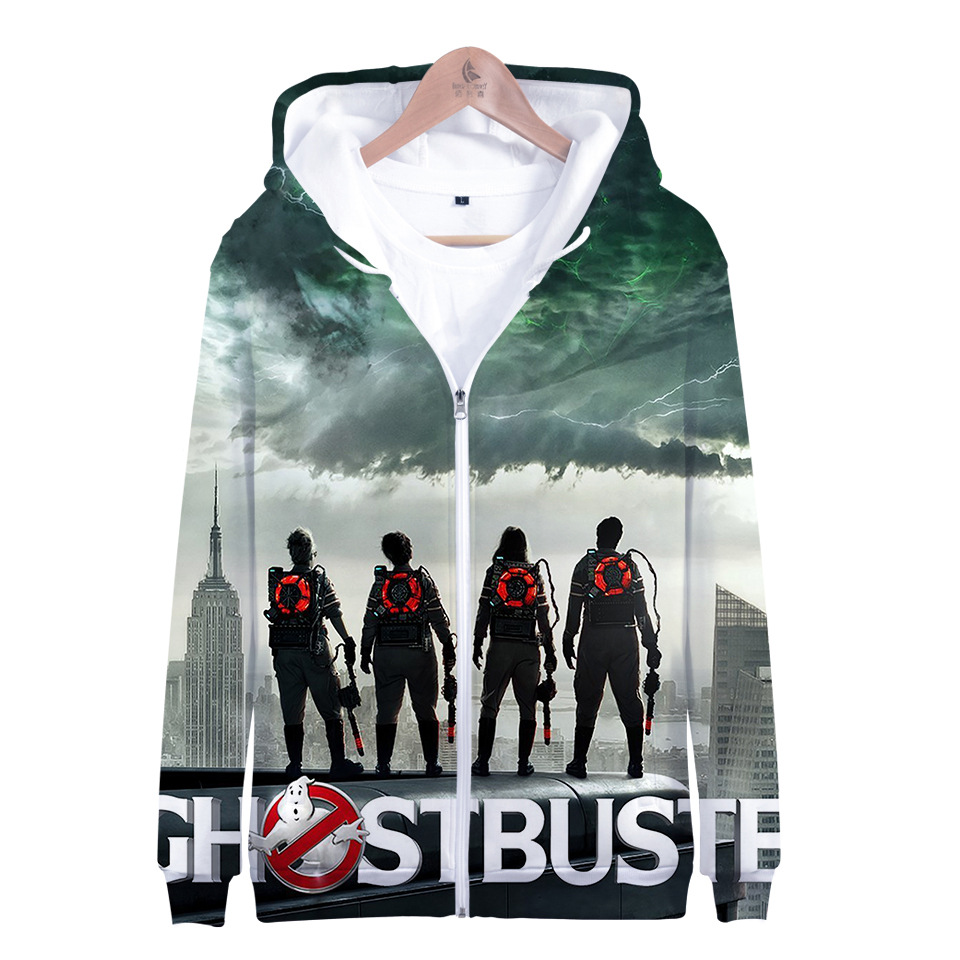 Funny Ghostbusters Mens All Over Print Hooded Pullover Casual Sweatshirts Hoodie