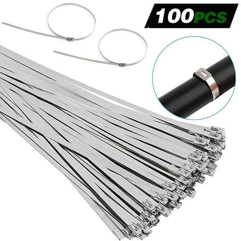 100PCS 4.6x100/250/150/200/300/350mm Multi Purpose Locking Cable Metal
