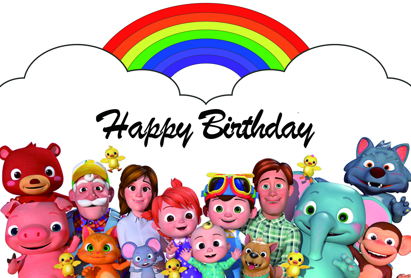Handmade Products Decorations Cocomelon Birthday Banner