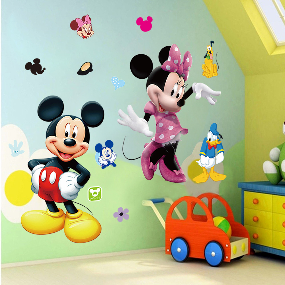 Home Decoration Stickers Or Posters Mickey Mouse Minnie Vinyl