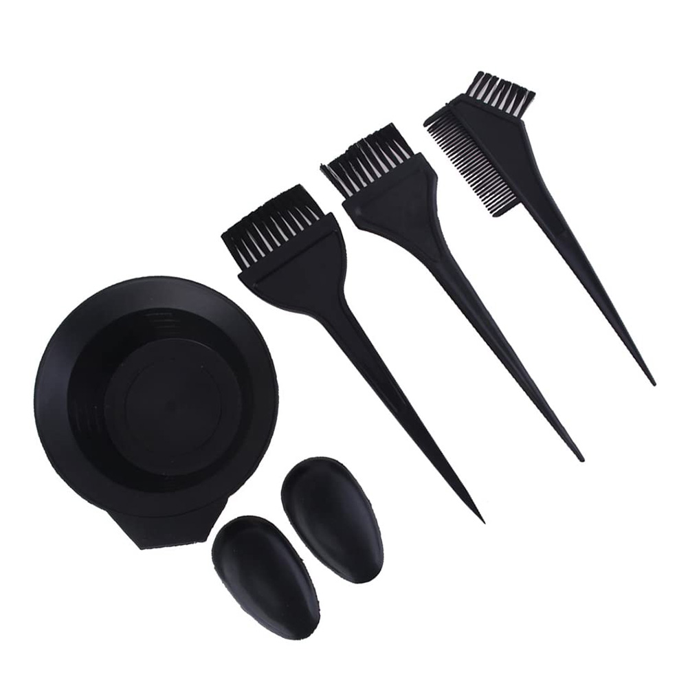 6Pcs Hair Color Dye Bowl Comb Brushes Tool Kit Set Tint Coloring Dye Bowl Comb Brush Twin High