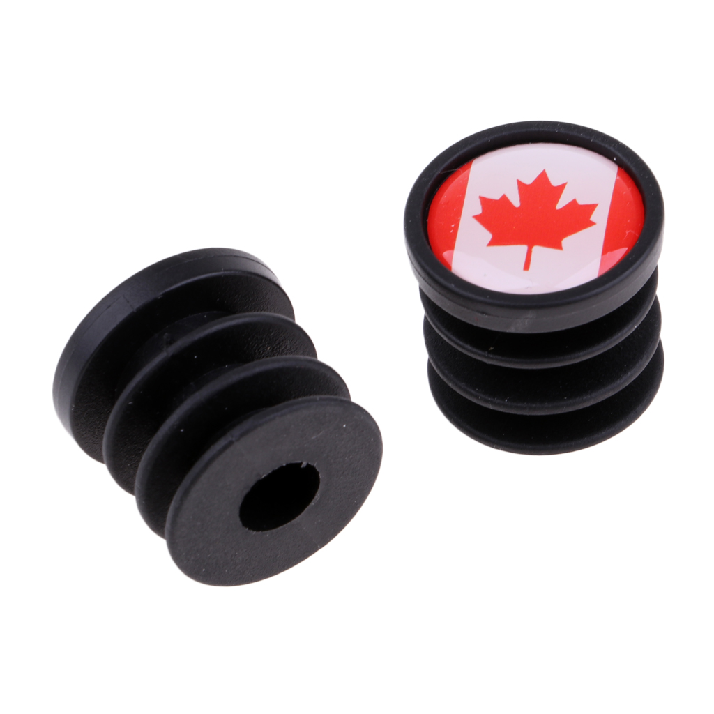 Description Picture 5 of item1 Pair Bicycle National Flag Handlebar End Plugs For MTB Mountain Road Bike Bicycle Grips Parts - 22mm Dia