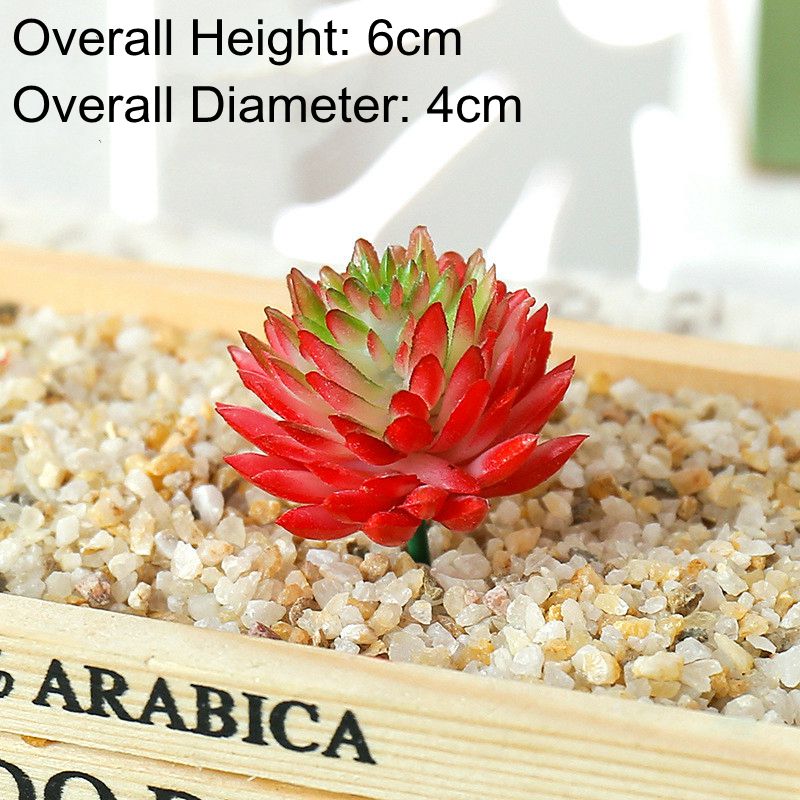 Description Picture 3 of itemMini Artificial Succulents Plants Home Garden Bathroom Decoration Green Plastic Fake Plants Decktop Small Bonsai Round Ball