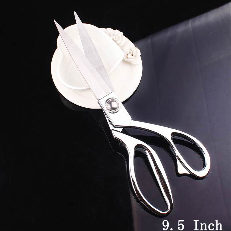 Description Picture 3 of itemProfessional Tailor High Quality Silver Scissor Sewing And Embroidery Fabric Leather Cutter Craft Scissors Stainless Steels
