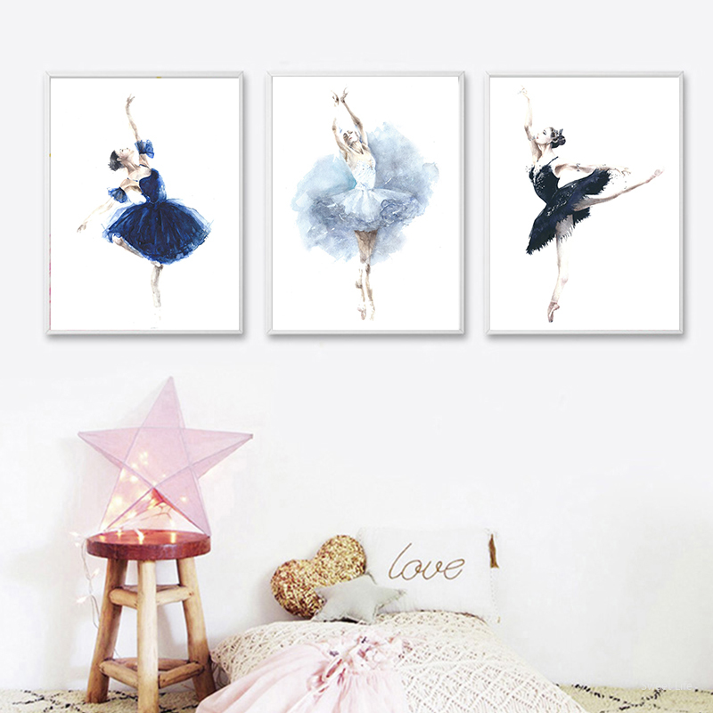 Modern Ballet Girl Canvas Painting Wall Art Picture For Living Room Dancing Women Room Decor Posters And Prints Nursery Cuadros Painting Calligraphy Aliexpress