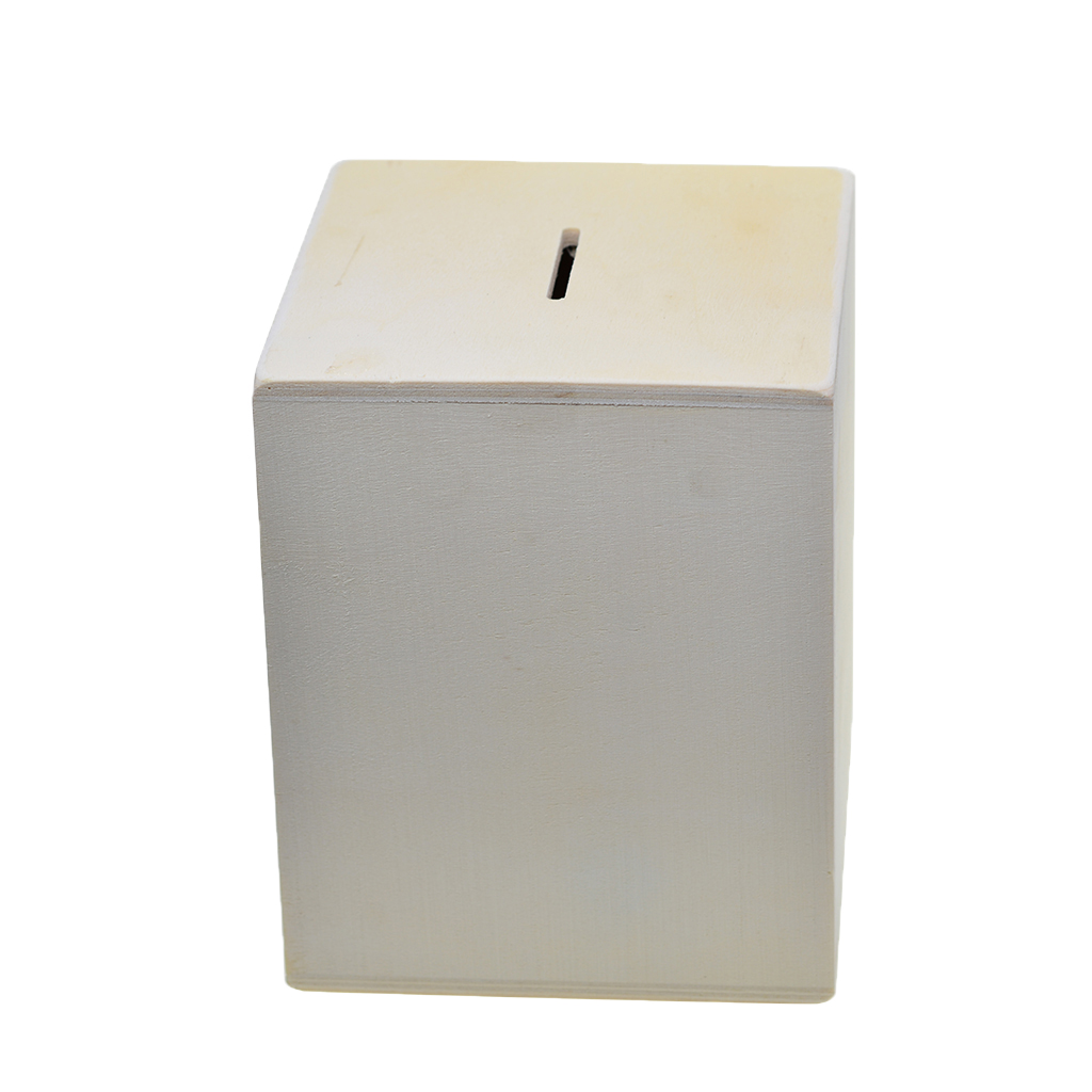 3.5 Inch Handmade Safe Money Box Wooden Piggy Bank Gift For Kids Adults Decor