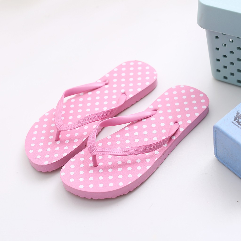 polka dot flip flops