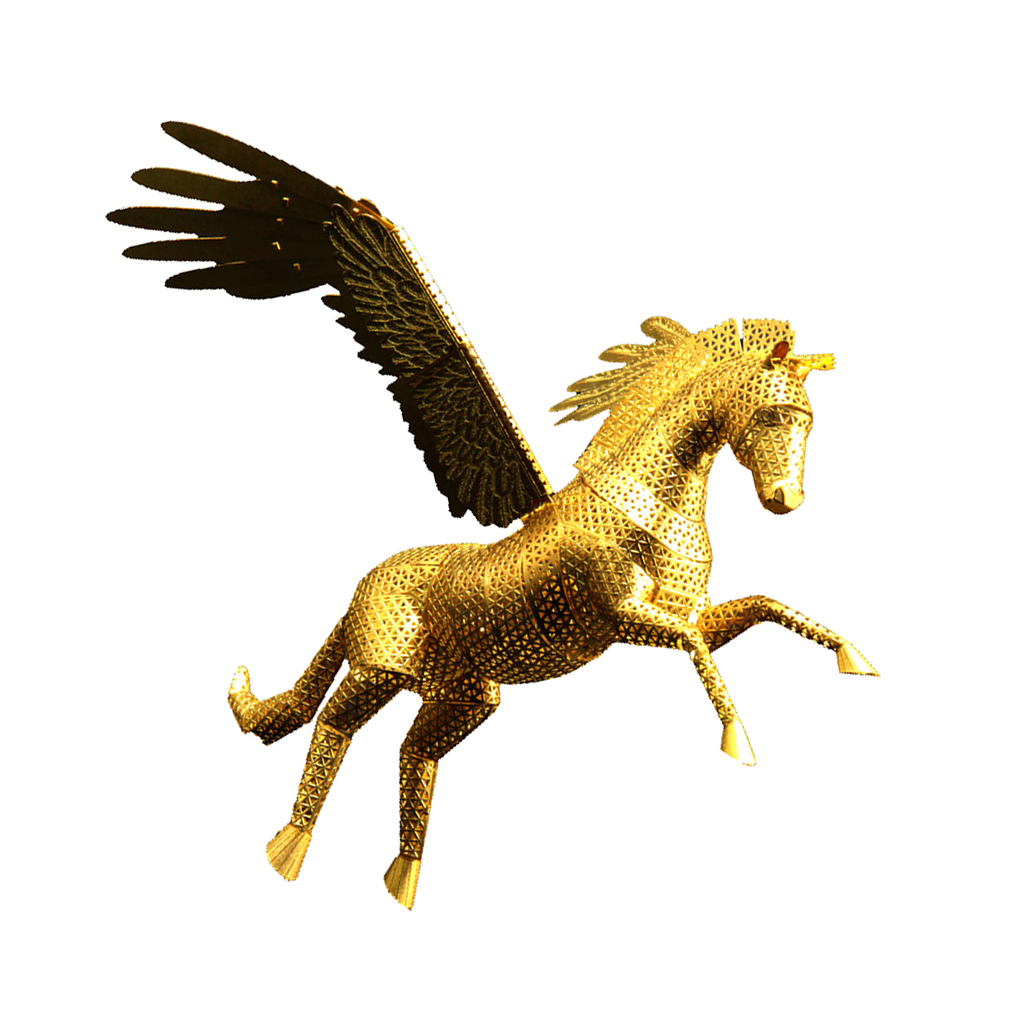 Metallskulptur Pegasus Statue Modell Bausätze 3D Puzzles Home Decor 