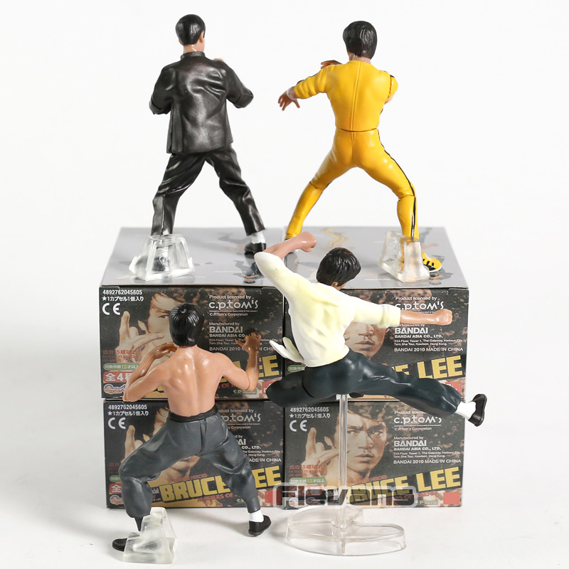 4 Pcs//set Cool Bruce Lee Kung Fu PVC Collection Model Action Figures Toys