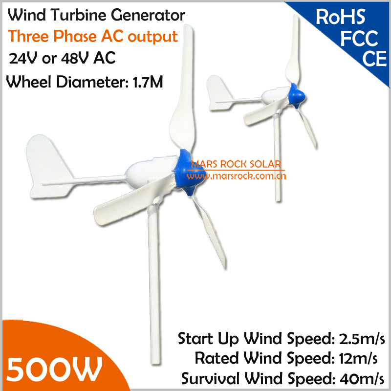  Blades Three Phase Wind Turbine Generator for Wind Solar Hybrid
