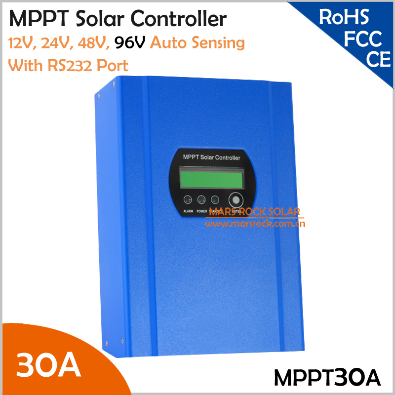 30A 12V,24V,48V,96V workable MPPT solar charge controller, adopting TI28035 chip Solar panels utilization rate up 99% 30A 12V,24V,48V,96V workable MPPT solar charge controller, adopting TI28035 chip Solar panels utilization rate up 99%