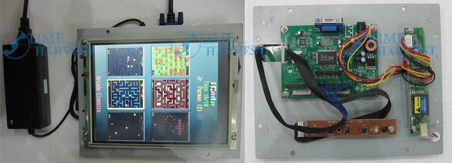 2 Pcs Of 7 inch Open Frame LCD With Holder For Game Machine Cabinet/Cocktail Machine/slot  game machine