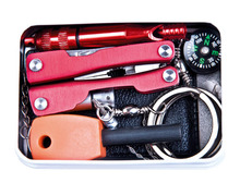 SOS Travel Gear Outdoor Survival Kit SOS First Aid Kits Box Self-help Emergency Equipment Bag For Camping Hiking Gear