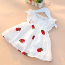 Girls baby clothes printed cotton casual dress for 2016 summer infant baby girls clothing Wedding tutu princess dresses costume