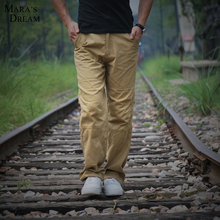 Casual Pants Men 2016 Hot Sale Solid Color Cargo Pants Outdoor Fashion Cotton Style Blend Trousers For Men Plus Size