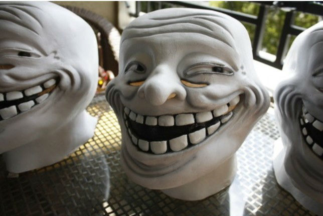 New Year Surprise Latex Troll Face Mask For Fancy Dress Halloween