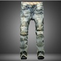 2016 hip hop Street nostalgia Hole Men exo Jeans Casual Denim distressed Men s Slim Jeans
