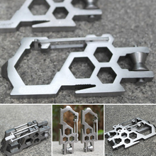 3pcs Portable Stainless steel Pulley Carabiner Wrench Hang Buckle for Camping Equipment Hiking Gear Survival Tools