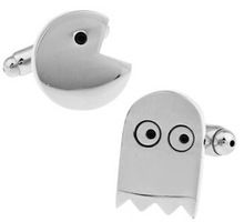 2016 New Cufflinks For Mens Jewelry Shirt Cufflinks Brand Cuff Buttons Silver Color Pacman Cuff Link High Quality Wedding