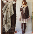 Autumn Winter Forest Girl Harajuku Japanese Mori Girl Women Kawaii Casual Loose Cravat Irregular Knitted Cute