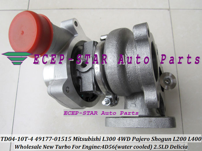 TD04-10T-4 49177-01515 Turbo Turbocharger For Mitsubishi L300 4WD Delicia Pajero Shogun L200 L400 2.5LD 4D56 water cooled (3)