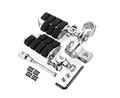 2pcs Chrome Billet Dually Foot Rest Highway Pegs 1 1 4 Mount Clamp Kit For motorcycle