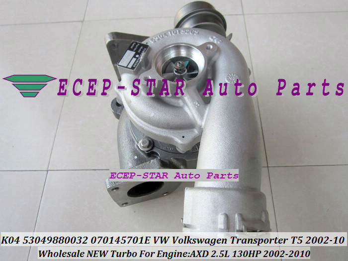 K04 070145701E K04VTG 53049880032 53049700032 For VW VOLKSWAGEN T5 Transporter 2002-10 AXD 2.5L 130HP Turbo Turbocharger (5)