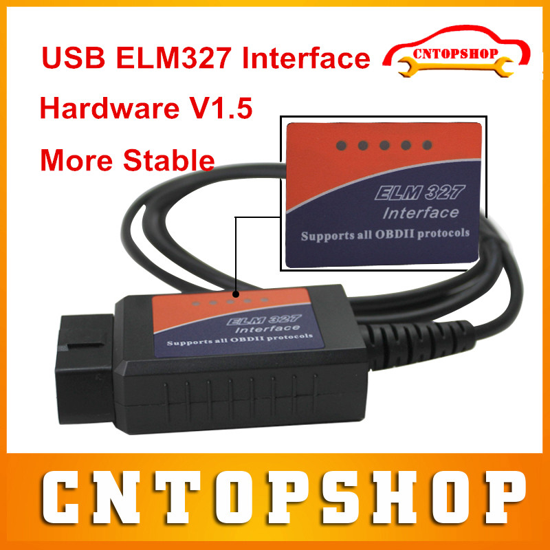  ELM327 USB OBD2   ELM 327 V1.5  ,  V2.1 OBD   USB  OBDII 