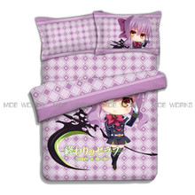 Hot selling Seraph of the end bed sheet pillow case quilt cover Hiiragi Shinoa